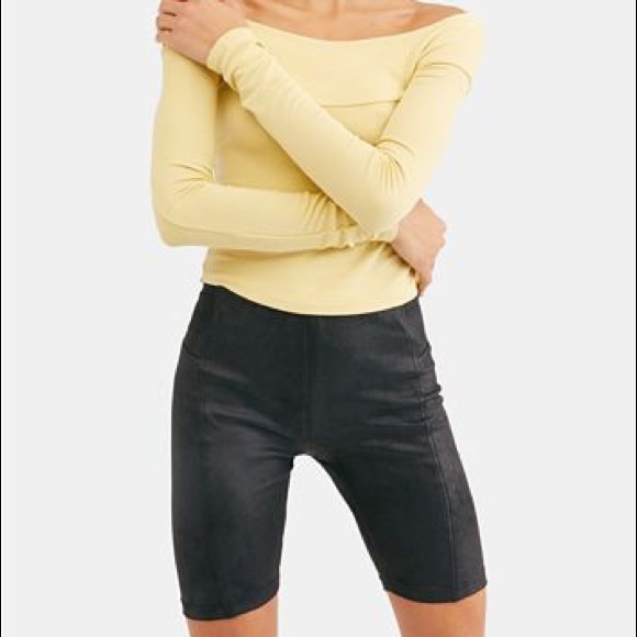 black denim bike shorts